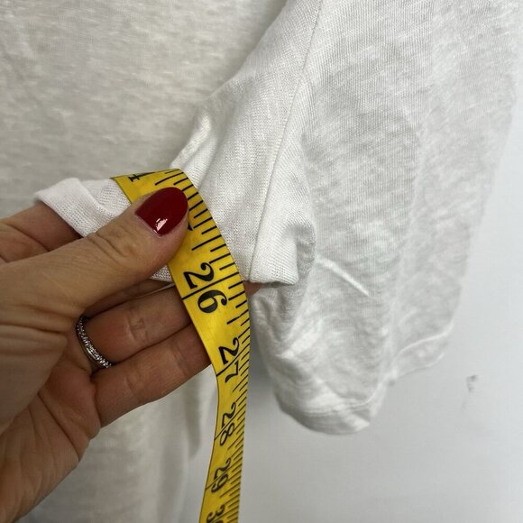 Vince Women's Short Sleeve White Crewneck T-Shirt Essential Linen Size XXL NWT - Picture 9 of 12